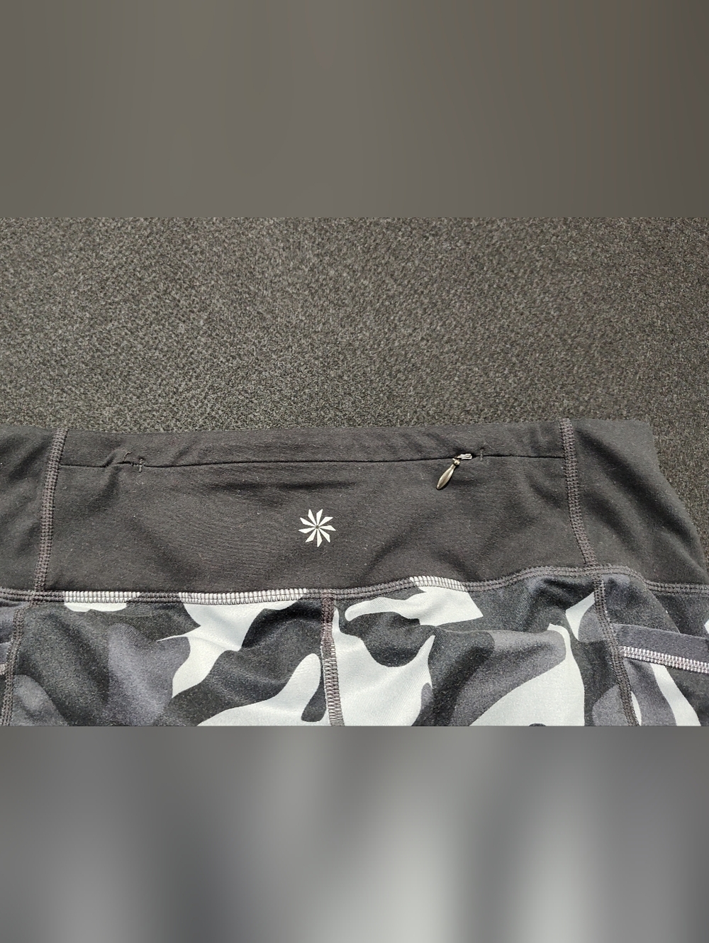 Athleta Shadow Camo Relay 2.0 Capri Leggings Womens Size LP Includes Pockets - Picture 7 of 13